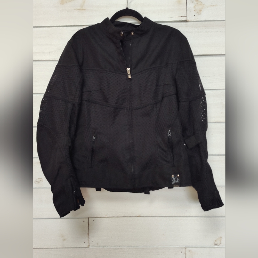 POWER TRIP MESH RIDING JACKET WITH SAFETY PADDING - MOTORCYCLE - MEDIUM
